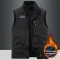 Schwarze Herren-Wende-Outdoorweste mit Fleecefutter und drei Reißverschlusstaschen - M / Schwarz