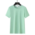 Men's breathable ice silk modal T-shirt in mint green with classic crew neck design - M / Light Green (Women's)
