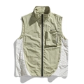 Chaleco de camping exterior para hombre y mujer con tejido cortavientos contrastado - M / Menta Pálida