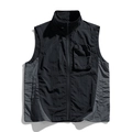 Chaleco técnico de exterior para hombre en negro y gris oscuro con tejido de nailon - M / Negro Atardecer