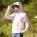 Women's light pink hooded sun protection jacket with finger holes and breathable fabric - M / Ice Mist Pink (Women)