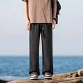 Pantalones negros de seda de hielo para hombre con cordón para camping y senderismo - M / Negro Atardecer