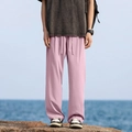 Pantalón ancho rosa relajado de camping con cordones para un estilo de vida al aire libre - M / Rosa Loto