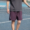 Dark purple quick-dry men's sports shorts with white reflective side stripes - M / Wilderness Purple
