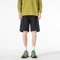 Pantalones cortos deportivos negros para hombre con textura ripstop para verano casual - M / Negro Atardecer