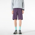 Pantalones cortos funcionales púrpura oscuro para hombre con cinturón ajustable - M / Púrpura Salvaje