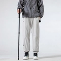 Outdoor functional set with grey multi-pocket tactical jacket and quick-dry hiking pants - M / Paris Grey