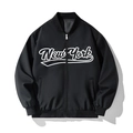 Giacca bomber nera classica con stampa New York e stile vintage americano - XS / Nero