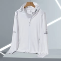 Veste blanche ultra-fine de protection solaire pour hommes avec trous de ventilation - M / Blanc