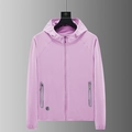 Men's ice silk sun protection jacket with UPF 50+ rating and lightweight hood - M / Women's Pink