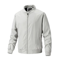 Hellgraue Herren-Fliegerjacke mit Stehkragen, Rippbündchen und Reißverschlusstaschen - 5XL / Aprikose