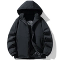 Veste à capuche noire pour homme avec technologie graphène et doublure thermique argentée - L / Noir