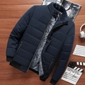 Herren Steppjacke in Dunkelblau mit warmem Fleecefutter und windfesten Bündchen - M / Dunkelblau