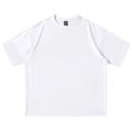 T-shirt classica bianca girocollo a maniche corte con vestibilità ampia a spalla bassa - M / Bianco