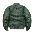 Bombardier MA-1 vert armée classique avec finition nylon satiné et poche utilitaire - M / Vert