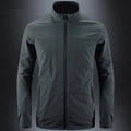 Leichte dunkelgraue Herren-Windjacke mit stilvollem Stehkragen und hochwertigem Finish - M / Grau
