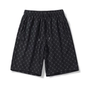 Short homme en soie glacée à séchage rapide avec motif monogramme B et cordon de serrage - M / Noir