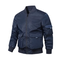 Chaqueta bomber azul marino para hombre con bolsillos cargo y cuello de punto elástico - M / Azul oscuro
