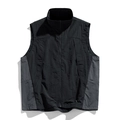 Gilet de camping extérieur noir et gris foncé avec tissu ripstop résistant et poches - M / Noir Crépuscule