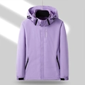 Veste à capuche d'extérieur imperméable pour hommes et femmes en violet lavande - M / Violet (Femme)