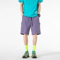Short cargo pour homme en violet fumé avec cordon de serrage à la taille et poches latérales - M / Violet Sauvage