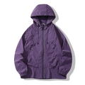 Men's purple hooded sun protection jacket with zip pockets and breathable fabric - Purple Jacket