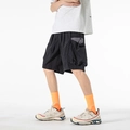 Pantalones cortos tipo cargo negros para hombre con bolsillos y estilo urbano moderno - M / Negro Atardecer
