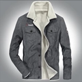 Giacca da lavoro uomo grigio scuro con collo in pile sherpa e ricami stile industriale - M / Grigio