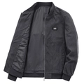 Men's casual work jacket in dark grey corduroy with Free Spirit patch and ribbed cuffs - M / Dark Gray