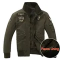 Giacca militare uomo verde oliva foderata in pile con colletto alla coreana - M / Verde Militare