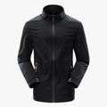 Veste légère de protection solaire noire pour hommes avec zip complet et imprimé - M / Noir
