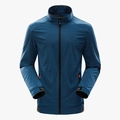 Veste pare-soleil respirante pour homme, bleu marine avec zips orange sportifs - M / Bleu foncé