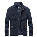 Herren Freizeitjacke in Dunkelblau mit Stehkragen und JP 1971 Prägelogo-Detail - M / Dunkelblau