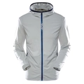 Veste légère de protection solaire grise avec détails bleu marine et capuche - M / Gris clair hommes