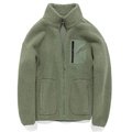 Veste polaire sherpa vert clair pour homme avec poche poitrine zippée et col montant - M / Vert Haricot - Femmes