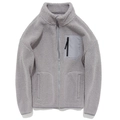 Veste polaire épaisse gris clair pour homme avec col montant et poche zippée - M / Gris Clair - Femmes