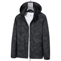 Chaqueta cortavientos negra de camuflaje para hombre con diseño de panal y Explore - M / Camuflaje Negro Hombre