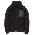 Veste polaire noire zippée pour hommes et femmes avec poche de poitrine contrastée - M / Noir - Femmes