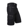 Pantaloncini cargo tattici neri da uomo con tasche multiple e dettagli zip - S / Nero