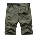 Armeegrüne Cargo-Shorts für Herren mit Mehrfachtaschen und verstellbarem Gürtel - M / Armeegrün