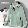 Women's bean green hooded windbreaker jacket with front zipper and side pockets - Bean Green (Women)
