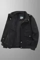Men's black fleece-lined work jacket with Free Spirit logo and cargo pockets - M / Black