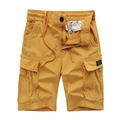 Pantaloncini cargo uomo giallo zenzero con vita elastica e tasche laterali - EU 29 / Giallo Terra