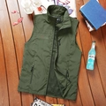 Men's outdoor utility vest in army green featuring multi-pockets and breathable mesh lining - M / Army Green