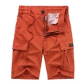 Pantaloncini cargo arancioni da uomo con coulisse elastica e ampie tasche laterali - EU 29 / Rosso Arancio