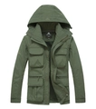 Veste outdoor vert armée avec manches amovibles et doublure en maille aérée - M / Vert Militaire