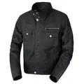 Veste militaire noire pour homme avec col montant et plusieurs poches utilitaires - L / Noir