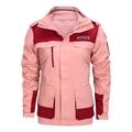 Giacca outdoor 3-in-1 da donna rosa con guscio impermeabile e fodera in pile staccabile - M / Rosa (Donna)