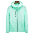 Veste de protection solaire vert menthe à capuche avec UPF 70 plus et poches zippées - S / Hauts / Vert menthe