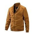Chaqueta bomber clásica de hombre en color tostado con cuello alto y puños elásticos - M / Camel